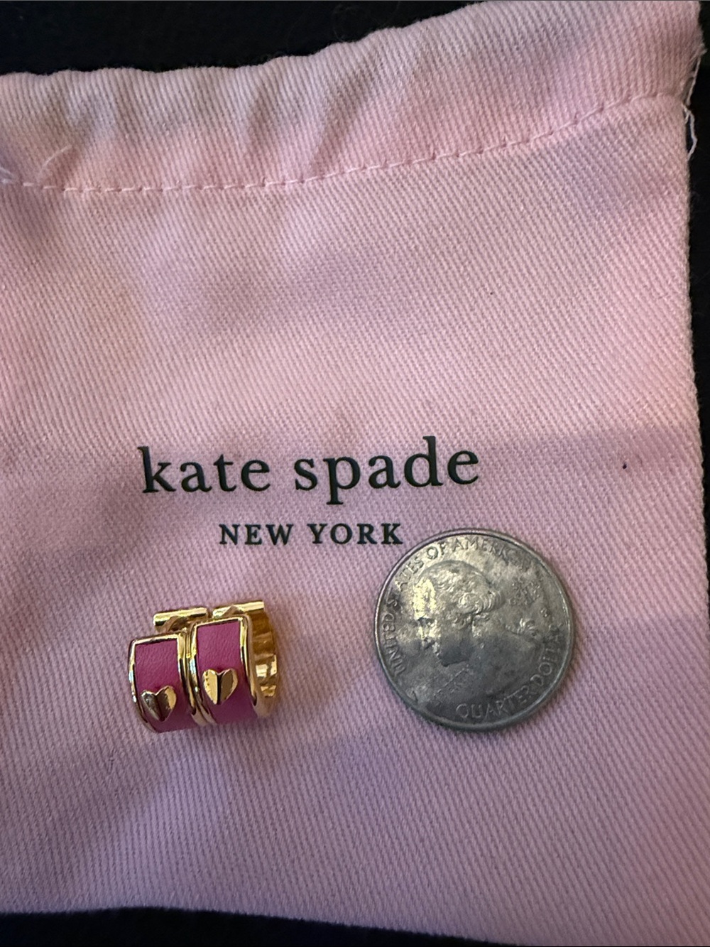 Kate Spade Pink/gold cuff earrings